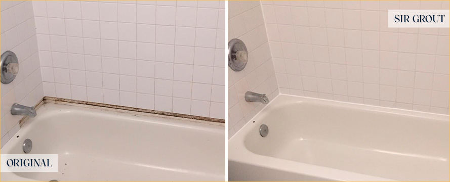 Bathroom Before and After a Flawless Grout Sealing in Lakewood, CO